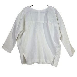 Rachel Comey White Textured Minimalist Oversized Top/blouse